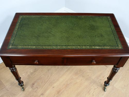 fig 4. Victorian Mahogany 3½ft Leather Writing Table