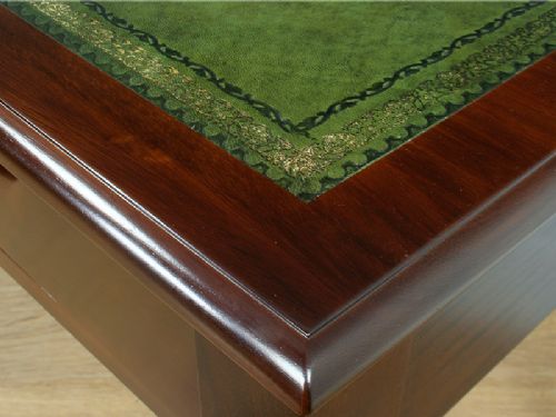 fig 7. Victorian Mahogany 3½ft Leather Writing Table