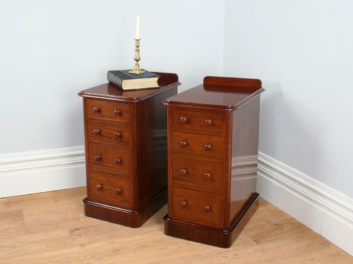 Pair of Antique Victorian Mahogany Bedside Chests