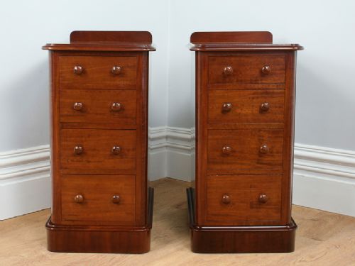 fig 1. Pair of Antique Victorian Mahogany Bedside Chests