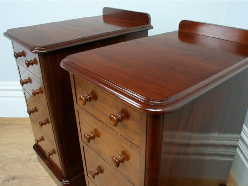 fig 5. Pair of Antique Victorian Mahogany Bedside Chests
