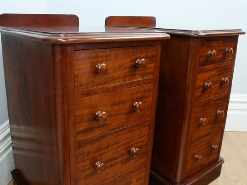fig 6. Pair of Antique Victorian Mahogany Bedside Chests
