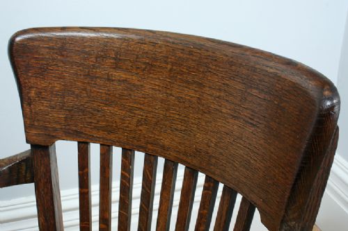 fig 3. Edwardian Oak Revolving Office Armchair
