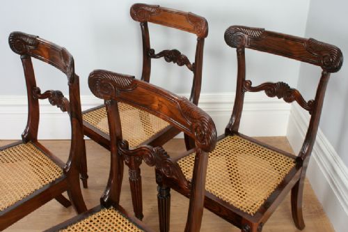fig 5. Set of 4 Regency Rosewood Trafalgar Influenced Dining Chairs