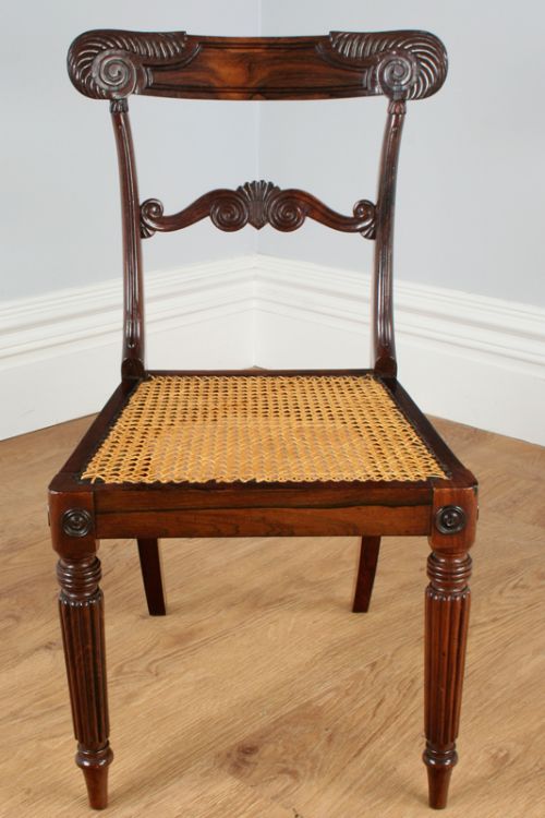 fig 7. Set of 4 Regency Rosewood Trafalgar Influenced Dining Chairs