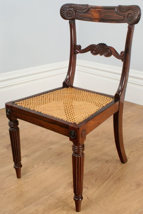 fig 8. Set of 4 Regency Rosewood Trafalgar Influenced Dining Chairs