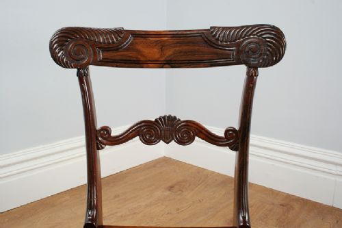 fig 9. Set of 4 Regency Rosewood Trafalgar Influenced Dining Chairs