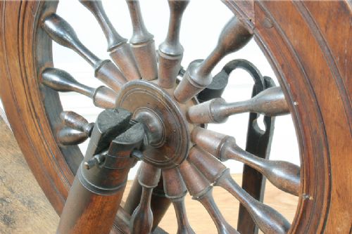 fig 6. Victorian Scottish Crofters Beech & Ash Spinning Wheel (Circa 1850)