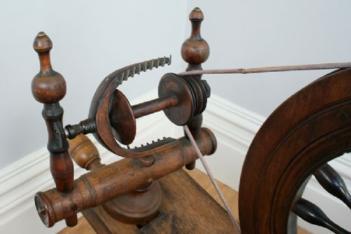 fig 8. Victorian Scottish Crofters Beech & Ash Spinning Wheel (Circa 1850)