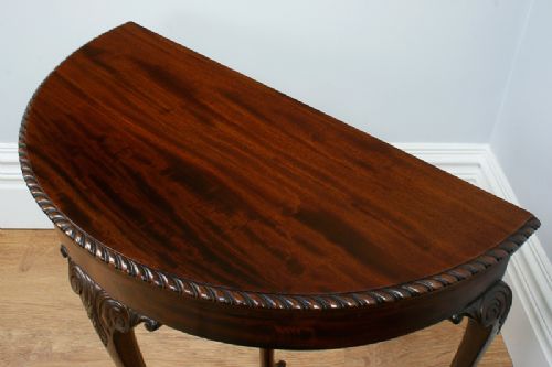 fig 6. Chippendale Style Mahogany Fold Over Card Table (Circa 1900)