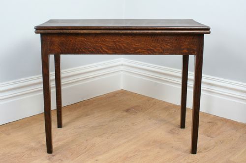 fig 1. George III Oak Fold Over Tea Table (Circa 1780)