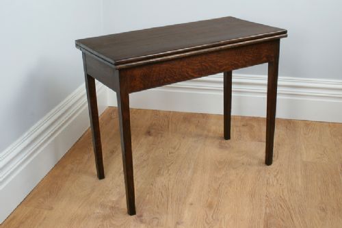 fig 2. George III Oak Fold Over Tea Table (Circa 1780)