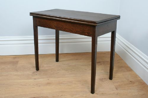 fig 3. George III Oak Fold Over Tea Table (Circa 1780)