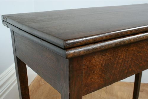 fig 5. George III Oak Fold Over Tea Table (Circa 1780)