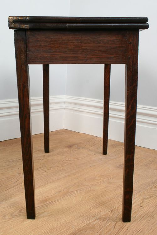 fig 8. George III Oak Fold Over Tea Table (Circa 1780)