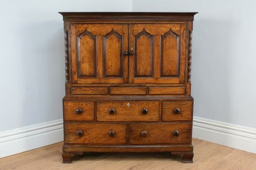 George III Welsh Housekeepers Oak Food Cupboard (Circa 1780 - 1820)
