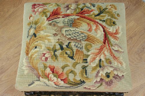 fig 6. Pair of French Carved Beech Tapestry Stools (Circa 1880)