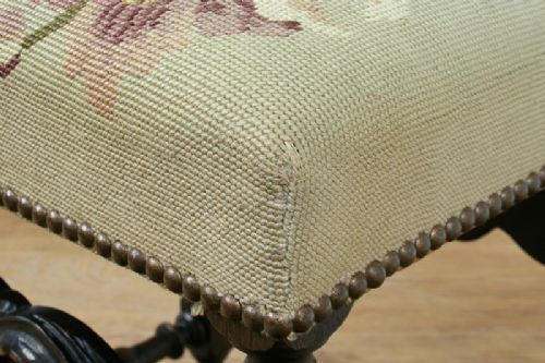 fig 5. French Carved Beech Tapestry Stool (Circa 1880)