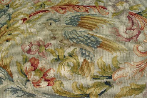 fig 5. French Carved Beech Tapestry Duet Stool (Circa 1880)
