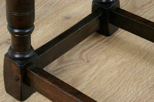 fig 7. Charles II Style Oak Swivel Drop Leaf Coffee Table (Circa 1890)