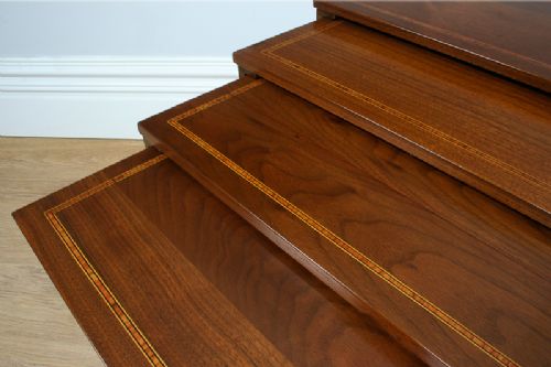 fig 2. Set of Four Edwardian Mahogany Inlaid Nests of Tables (Circa 1900)