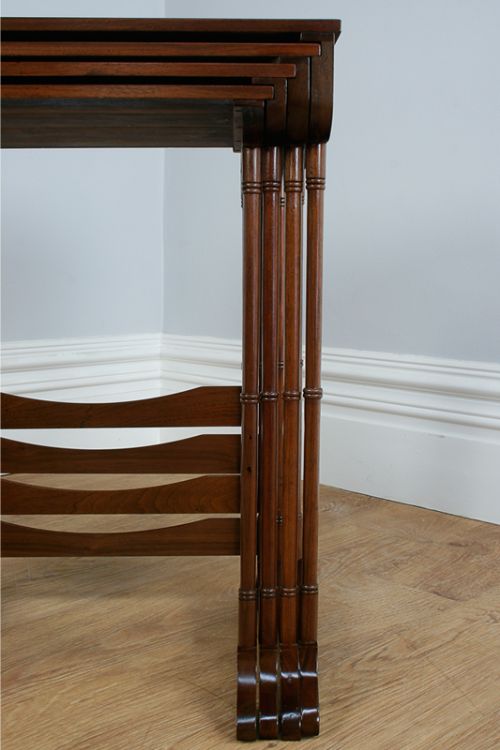 fig 8. Set of Four Edwardian Mahogany Inlaid Nests of Tables (Circa 1900)