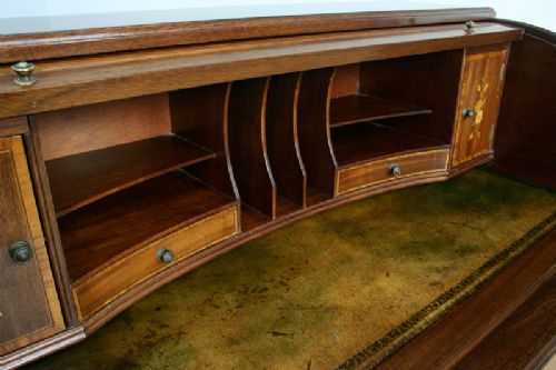 fig 7. Antique 3ft Georgian Style Mahogany Leather Cylinder Desk (Circa 1920)