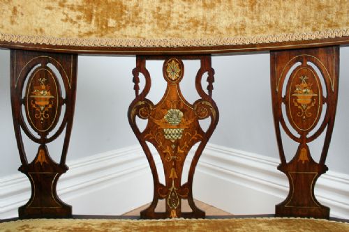 fig 4. Edwardian Inlaid Rosewood Ladies Settee (Circa 1901)