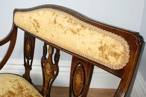fig 3. Edwardian Inlaid Rosewood Ladies Settee (Circa 1901)