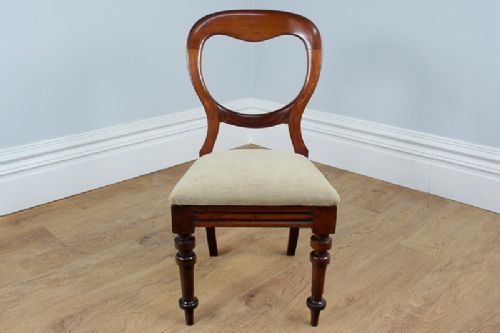 fig 8. Victorian Set of 12 Mahogany Balloon Back Dining Chairs