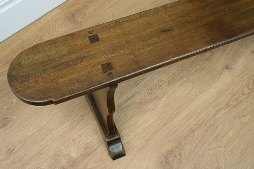 fig 3. Pair of 6ft 7” French Antique Provincial Cherry Wood Benches (Circa 1850)