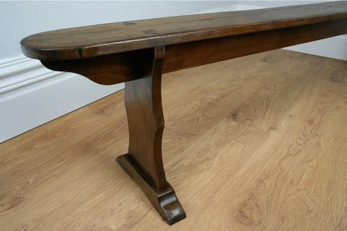fig 5. Pair of 6ft 7” French Antique Provincial Cherry Wood Benches (Circa 1850)
