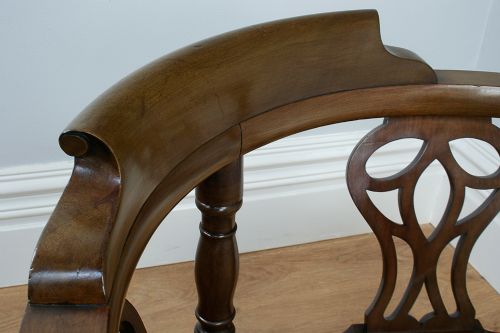 fig 3. George III Style Mahogany Corner Armchair (Circa 1900)