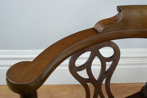 fig 7. George III Style Mahogany Corner Armchair (Circa 1900)