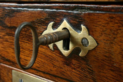 fig 7. Small Rare Colonial Mahogany & Brass Military Campaign Chest of Drawers (Circa 1800)