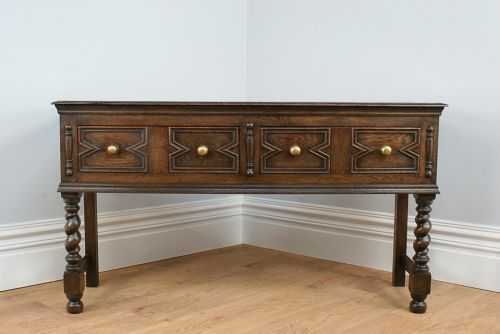 fig 2. Jacobean Style Oak Geometric Dresser Base (Circa 1840)