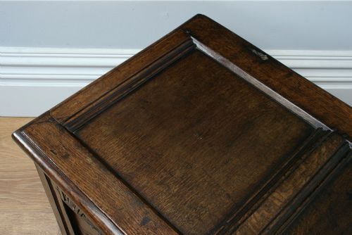 fig 3. Charles II West Country Carved Oak Coffer (Circa 1650 - 1700)
