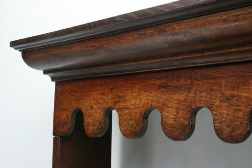fig 3. English George III Oak Dresser Base & Rack (Circa 1820)