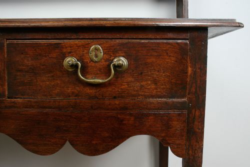 fig 8. English George III Oak Dresser Base & Rack (Circa 1820)