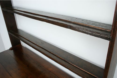 fig 4. English George III Oak Dresser Base & Rack (Circa 1820)