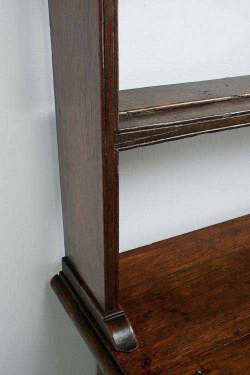 fig 5. English George III Oak Dresser Base & Rack (Circa 1820)