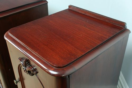 fig 3. Pair of Large Victorian Mahogany Bedside Cupboards (Circa 1870)