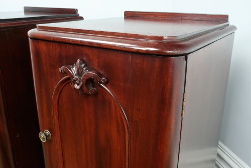 fig 4. Pair of Large Victorian Mahogany Bedside Cupboards (Circa 1870)