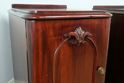 fig 5. Pair of Large Victorian Mahogany Bedside Cupboards (Circa 1870)