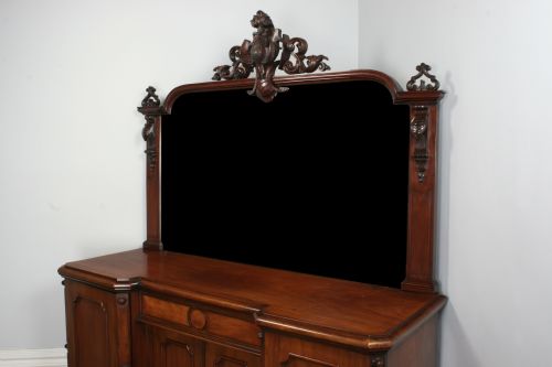 fig 4. Victorian Mahogany Mirrored Four Door Breakfront Chiffonier (c.1850)