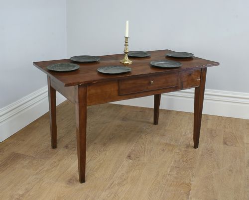 French 4½” Wide Cherry-wood Farmhouse Refectory Table (Circa 1850)
