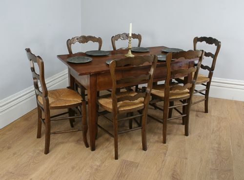 fig 1. French 4½” Wide Cherry-wood Farmhouse Refectory Table (Circa 1850)