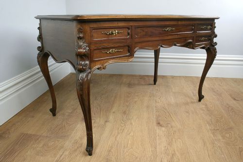 fig 7. Antique Louis XV Revival French Walnut & Leather Centre Desk (Circa 1850)