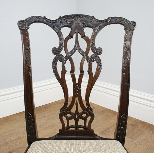 fig 6. 8 Chippendale Revival Mahogany Dining Chairs by S&H Jewell of London (Circa 1860)