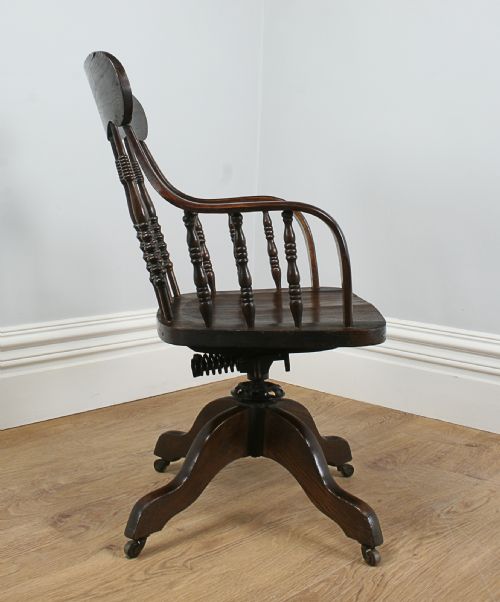 fig 8. American Ash & Elm Revolving Sheriff’s Office Armchair (Circa 1890)